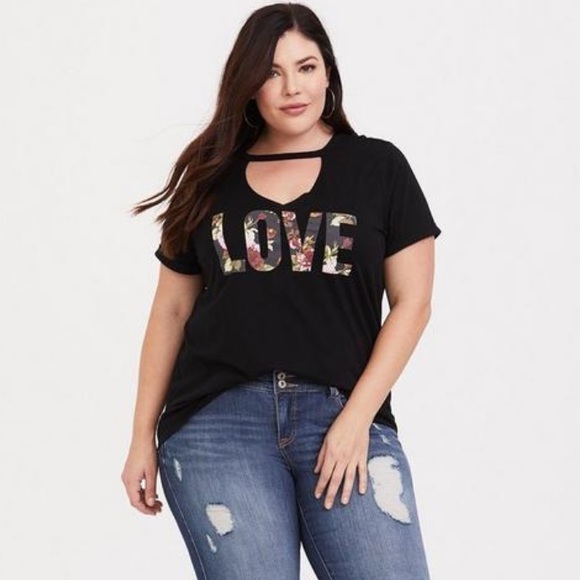 Torrid Black Choker Tee - Picture 1 of 4